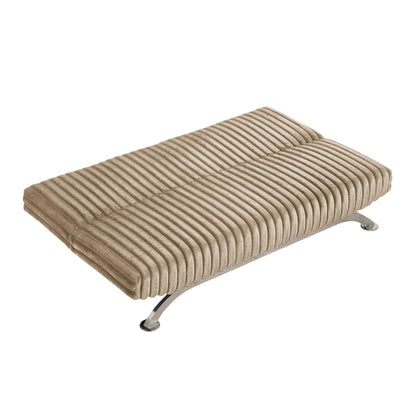 Upholstered Futon Sofa Bed with Vertical Tufting Backrest