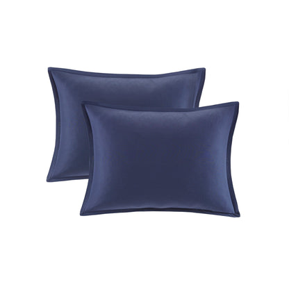 Parure de lit en coton vert/bleu marine Aaron Shark d'Urban Habitat Kids