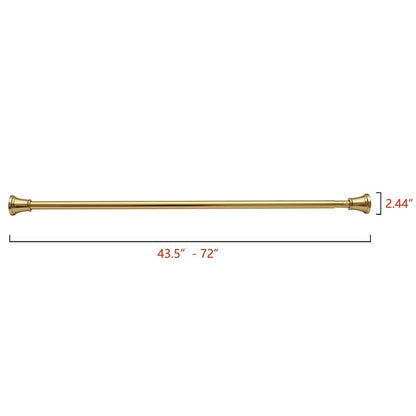 Tringle à rideau de douche réglable Utopia Alley de 183 cm (72 po) – Aluminium antirouille avec embout en caoutchouc, installation sans perçage