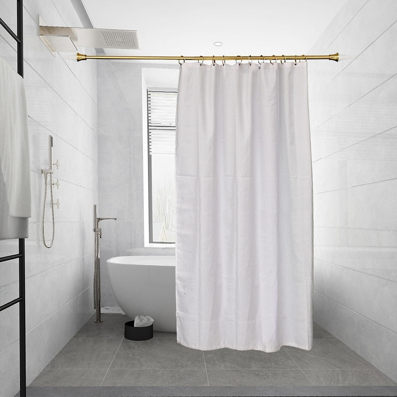 Tringle à rideau de douche réglable Utopia Alley de 183 cm (72 po) – Aluminium antirouille avec embout en caoutchouc, installation sans perçage
