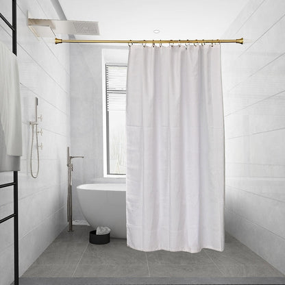 Tringle à rideau de douche réglable Utopia Alley de 183 cm (72 po) – Aluminium antirouille avec embout en caoutchouc, installation sans perçage