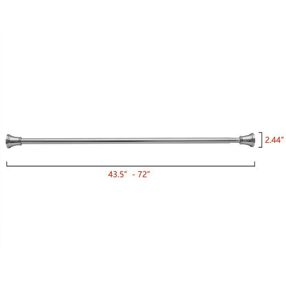 Tringle à rideau de douche réglable Utopia Alley de 183 cm (72 po) – Aluminium antirouille avec embout en caoutchouc, installation sans perçage