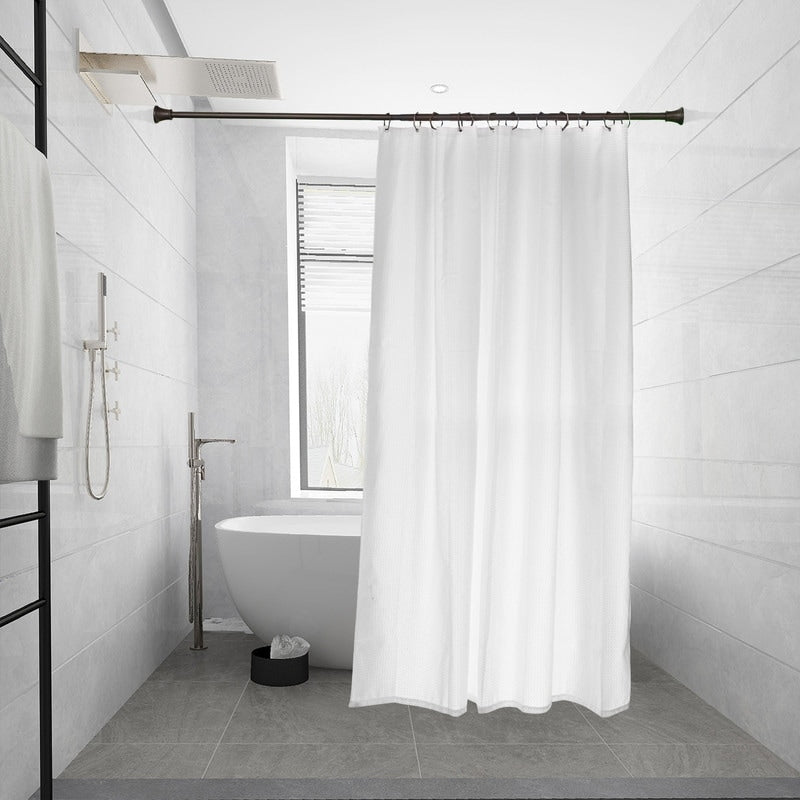 Tringle à rideau de douche réglable Utopia Alley de 183 cm (72 po) – Aluminium antirouille avec embout en caoutchouc, installation sans perçage