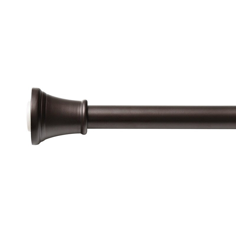 Tringle à rideau de douche réglable Utopia Alley de 183 cm (72 po) – Aluminium antirouille avec embout en caoutchouc, installation sans perçage