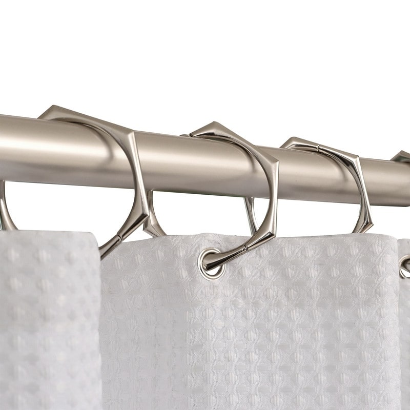 Tringle à rideau de douche réglable Utopia Alley de 183 cm (72 po) – Aluminium antirouille avec embout en caoutchouc, installation sans perçage