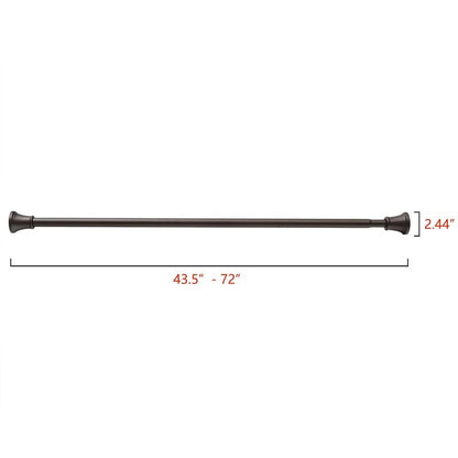 Tringle à rideau de douche réglable Utopia Alley de 183 cm (72 po) – Aluminium antirouille avec embout en caoutchouc, installation sans perçage