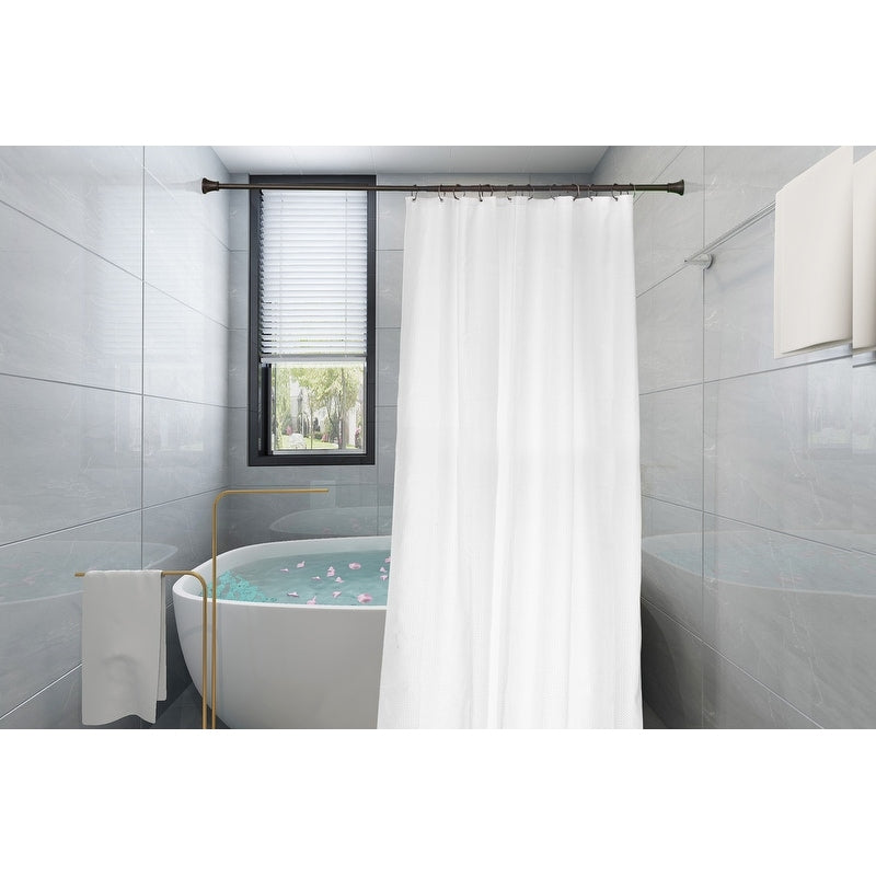 Tringle à rideau de douche réglable Utopia Alley de 183 cm (72 po) – Aluminium antirouille avec embout en caoutchouc, installation sans perçage