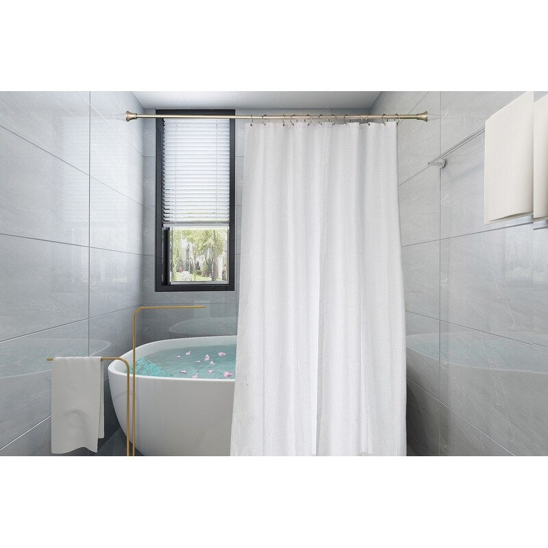 Tringle à rideau de douche réglable Utopia Alley de 183 cm (72 po) – Aluminium antirouille avec embout en caoutchouc, installation sans perçage