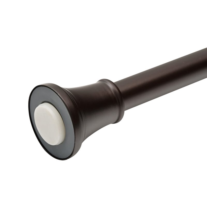 Tringle à rideau de douche réglable Utopia Alley de 183 cm (72 po) – Aluminium antirouille avec embout en caoutchouc, installation sans perçage