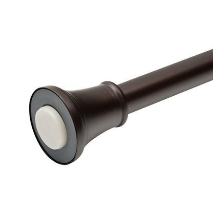 Tringle à rideau de douche réglable Utopia Alley de 183 cm (72 po) – Aluminium antirouille avec embout en caoutchouc, installation sans perçage