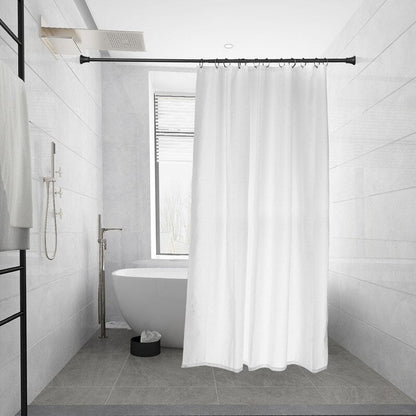 Tringle à rideau de douche réglable Utopia Alley de 183 cm (72 po) – Aluminium antirouille avec embout en caoutchouc, installation sans perçage