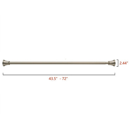 Tringle à rideau de douche réglable Utopia Alley de 183 cm (72 po) – Aluminium antirouille avec embout en caoutchouc, installation sans perçage