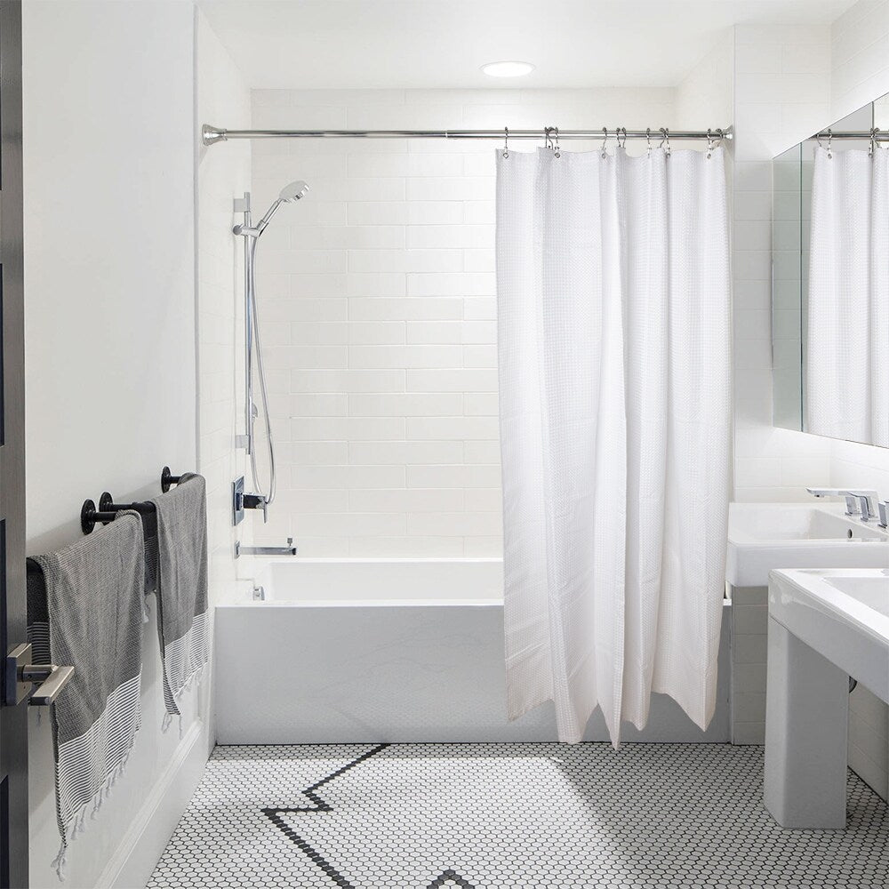 Crochets de rideau de douche à double enroulement Utopia Alley Deco, chrome poli