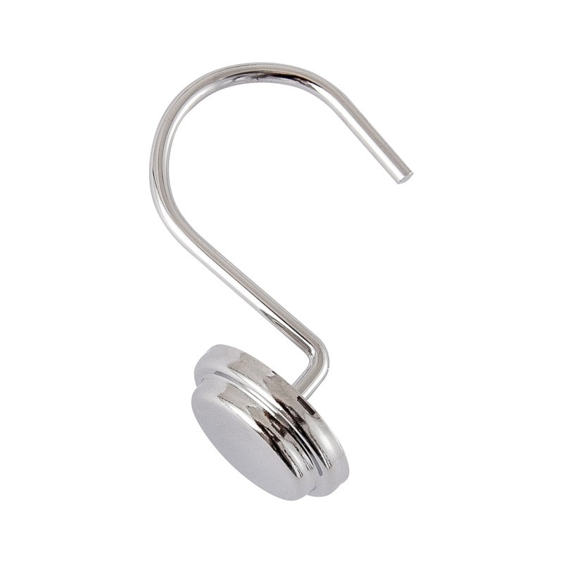 Anneaux de rideau de douche en métal antirouille Utopia Alley pour salle de bain, lot de 12