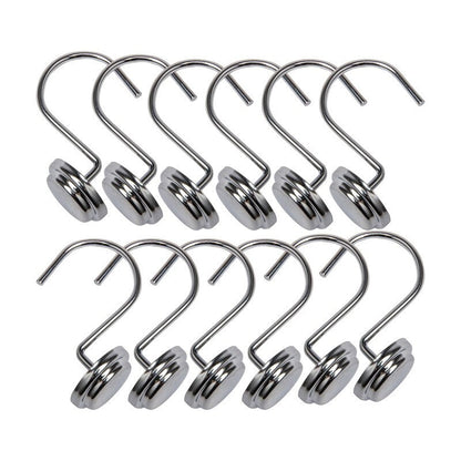 Anneaux de rideau de douche en métal antirouille Utopia Alley pour salle de bain, lot de 12