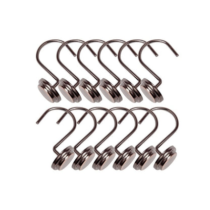 Anneaux de rideau de douche en métal antirouille Utopia Alley pour salle de bain, lot de 12