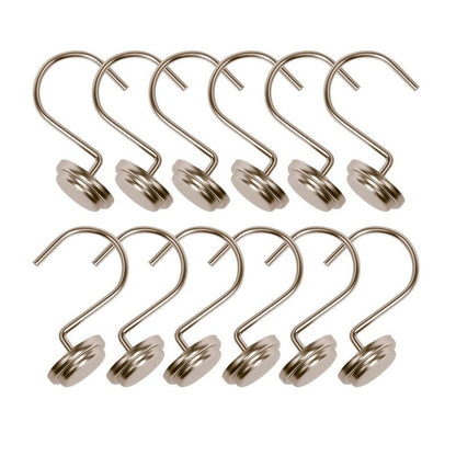 Anneaux de rideau de douche en métal antirouille Utopia Alley pour salle de bain, lot de 12