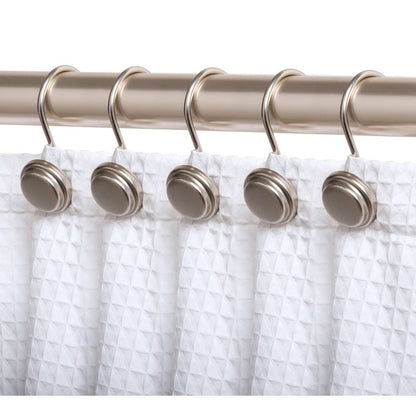 Anneaux de rideau de douche en métal antirouille Utopia Alley pour salle de bain, lot de 12