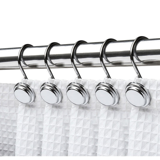 Anneaux de rideau de douche en métal antirouille Utopia Alley pour salle de bain, lot de 12