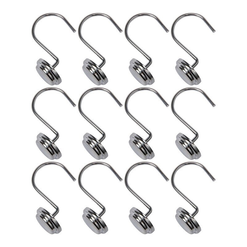 Anneaux de rideau de douche en métal antirouille Utopia Alley pour salle de bain, lot de 12