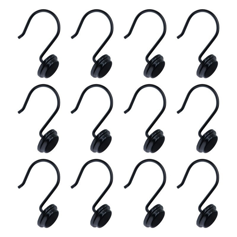 Anneaux de rideau de douche en métal antirouille Utopia Alley pour salle de bain, lot de 12