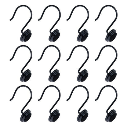 Anneaux de rideau de douche en métal antirouille Utopia Alley pour salle de bain, lot de 12
