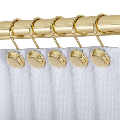 Anneaux de rideau de douche en métal antirouille Utopia Alley pour salle de bain, lot de 12