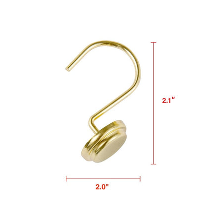Anneaux de rideau de douche en métal antirouille Utopia Alley pour salle de bain, lot de 12