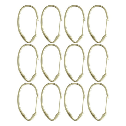 Anneaux de rideau de douche en zinc antirouille Utopia Alley pour salle de bain, lot de 12