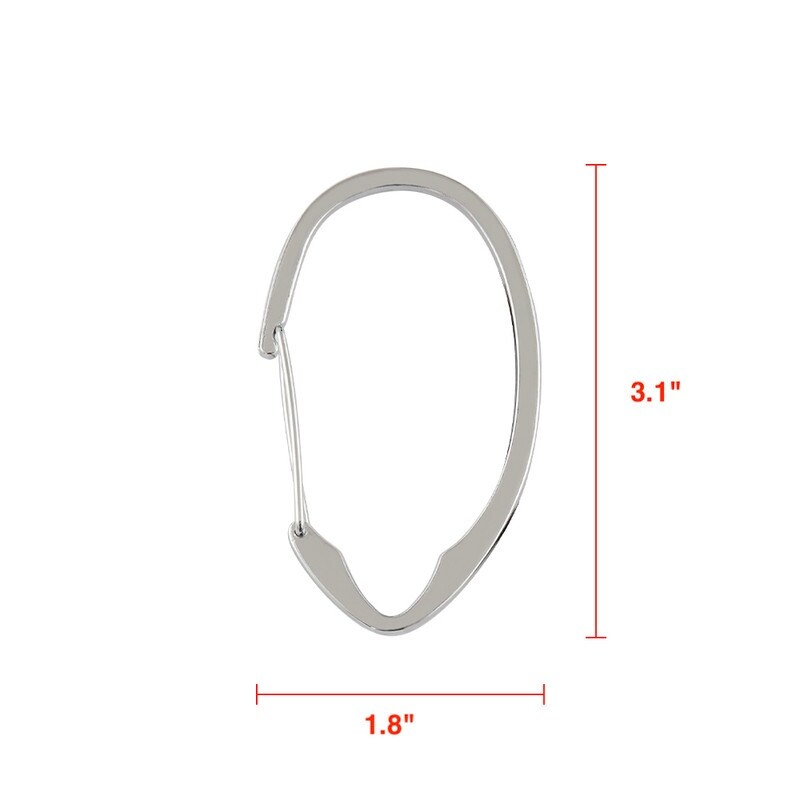 Anneaux de rideau de douche en zinc antirouille Utopia Alley pour salle de bain, lot de 12