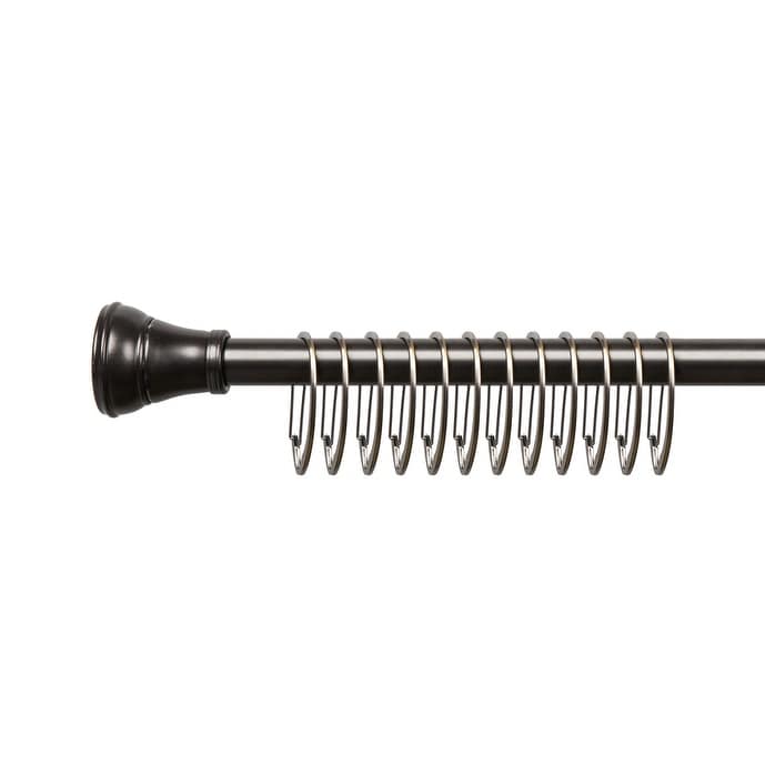 Anneaux de rideau de douche en zinc antirouille Utopia Alley pour salle de bain, lot de 12