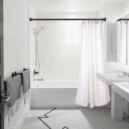 Anneaux de rideau de douche en zinc antirouille Utopia Alley pour salle de bain, lot de 12