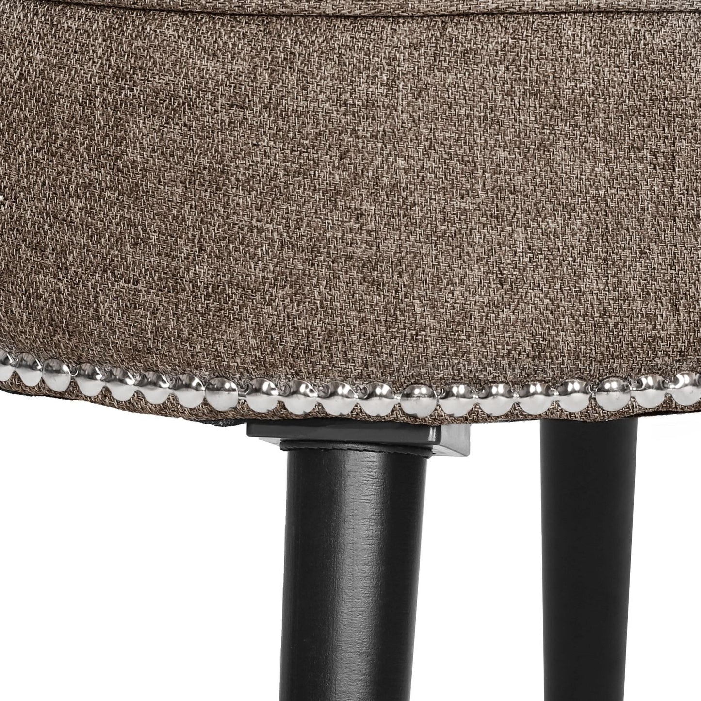 Tabouret de maquillage VEIKOUS avec dossier bas et pieds en bois - 17,3 x 15,7 x 25,1