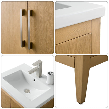 Meuble-lavabo simple Vanity Art 20, 24 ou 30 avec dessus en céramique