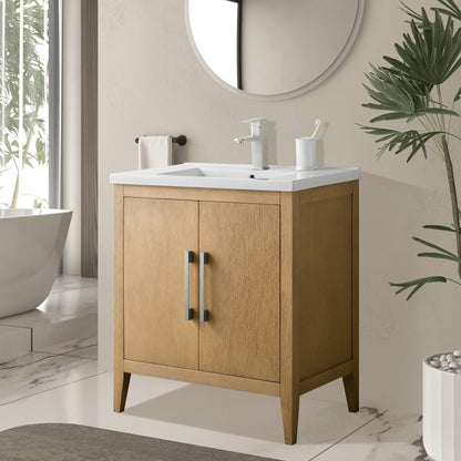 Meuble-lavabo simple Vanity Art 20, 24 ou 30 avec dessus en céramique
