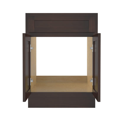 Meuble-lavabo simple en bois massif de 24 pouces de Vanity Art