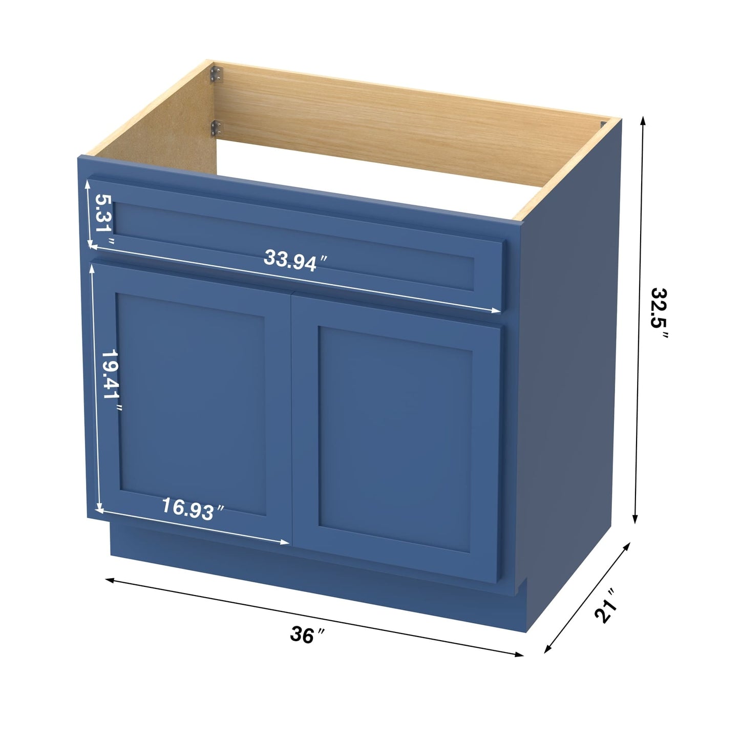 Meuble-lavabo simple de 36 pouces de Vanity Art