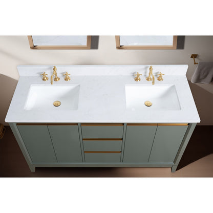 Meuble-lavabo de salle de bain Vanity Art avec lavabo en céramique et plateau en marbre reconstitué