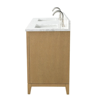 Meuble-lavabo de salle de bain Vanity Art avec lavabo en céramique et plateau en marbre reconstitué