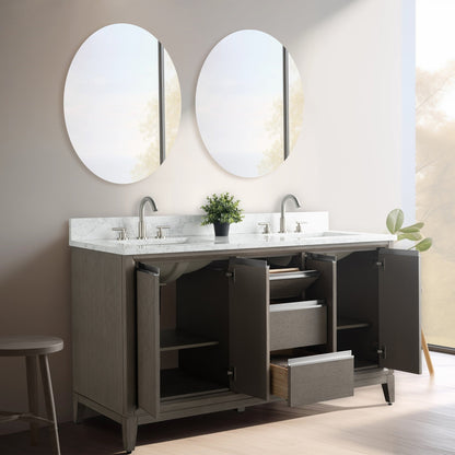 Meuble-lavabo de salle de bain Vanity Art avec lavabo en céramique et plateau en marbre reconstitué