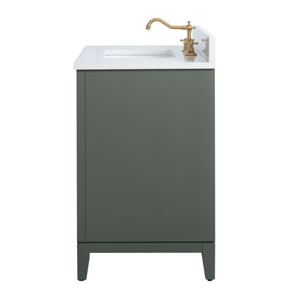 Meuble-lavabo de salle de bain Vanity Art avec lavabo en céramique et plateau en marbre reconstitué