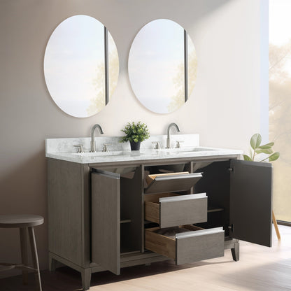 Meuble-lavabo de salle de bain Vanity Art avec lavabo en céramique et plateau en marbre reconstitué