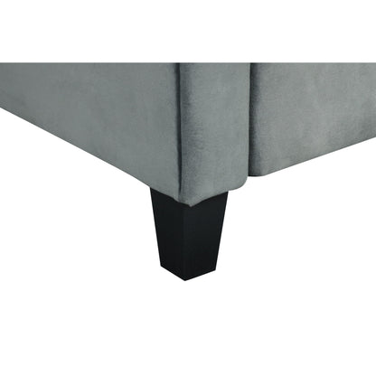 Velvet 3-Seater Sectional Sofa with Memory Foam Cushions
