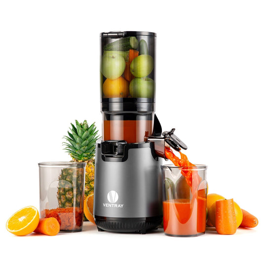 Extracteur de jus à mastication lente Ventray 900, extracteur de jus à pression à froid avec goulotte d'alimentation extra large de 5,1 pouces