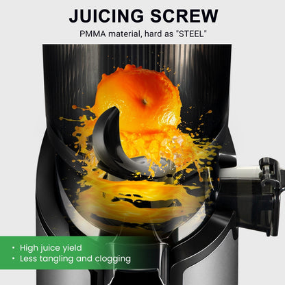 Extracteur de jus à mastication lente Ventray 900, extracteur de jus à pression à froid avec goulotte d'alimentation extra large de 5,1 pouces