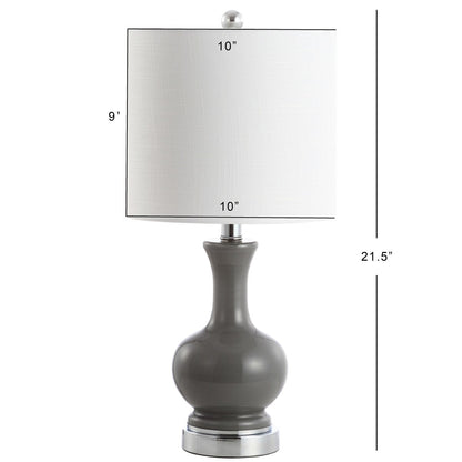 Lampe de table à LED Vermont 22 en verre/métal, blanche (lot de 2) par JONATHAN Y