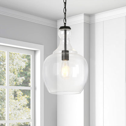 Suspension Verona 11 large avec abat-jour en verre - 11 large