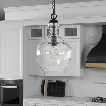 Suspension Verona 11 large avec abat-jour en verre - 11 large