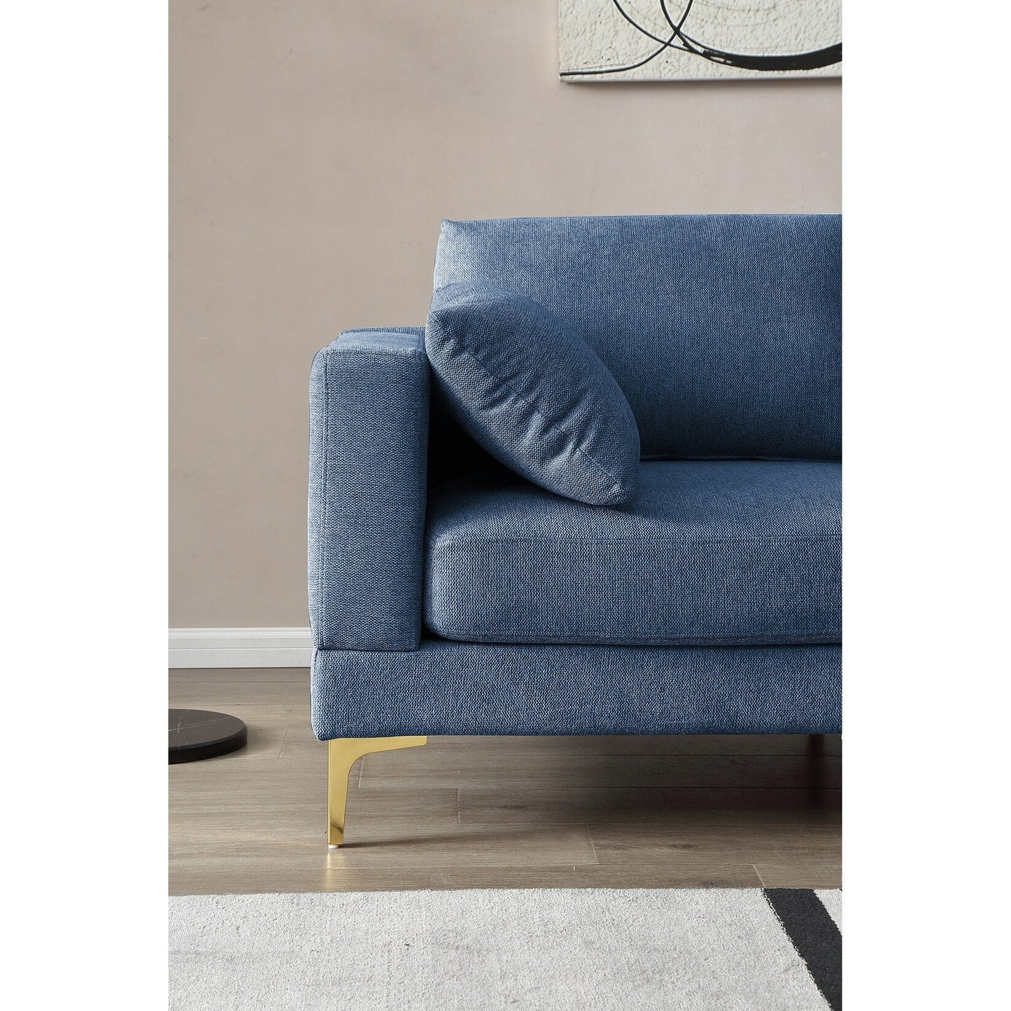 Versatile L Shape Couch with Ottoman - Soft Polyester Fabric for Ultimate Comfort