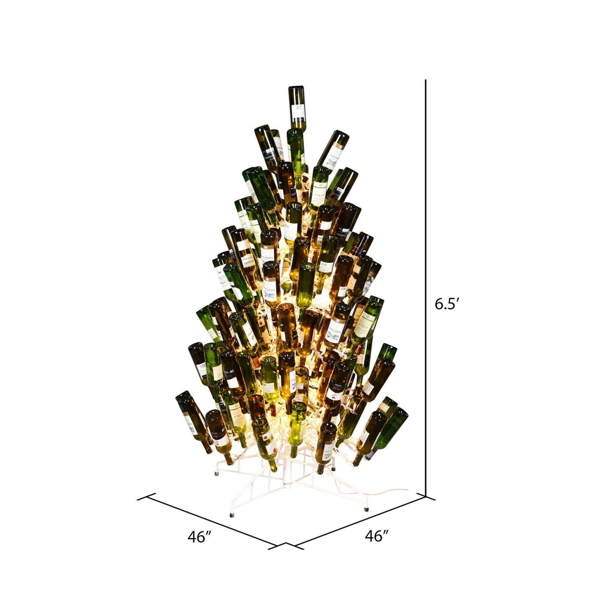 Bouteille de vin blanc artificiel Vickerman DuraL 600 cl 6,5 pi x 46 po. Capacité : 121 bouteilles.